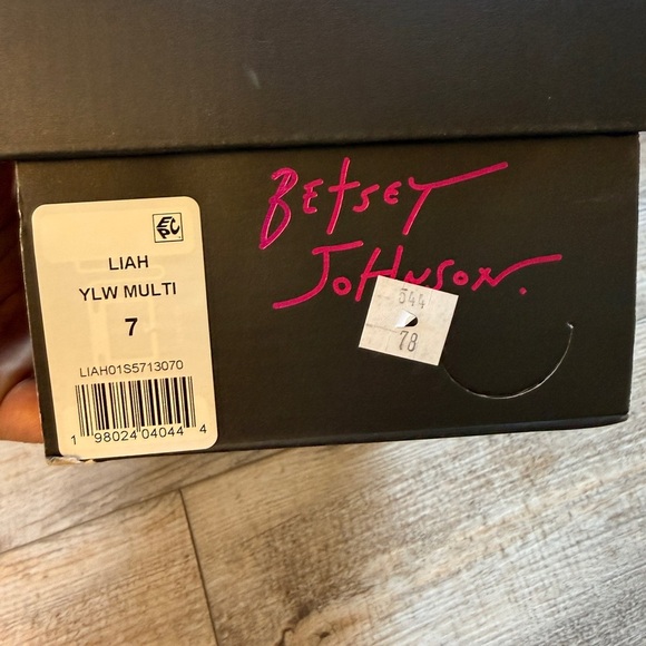 Betsey Johnson Floral Pearl Embellished Sandals - Pink and Yellow - Picture 5 of 6